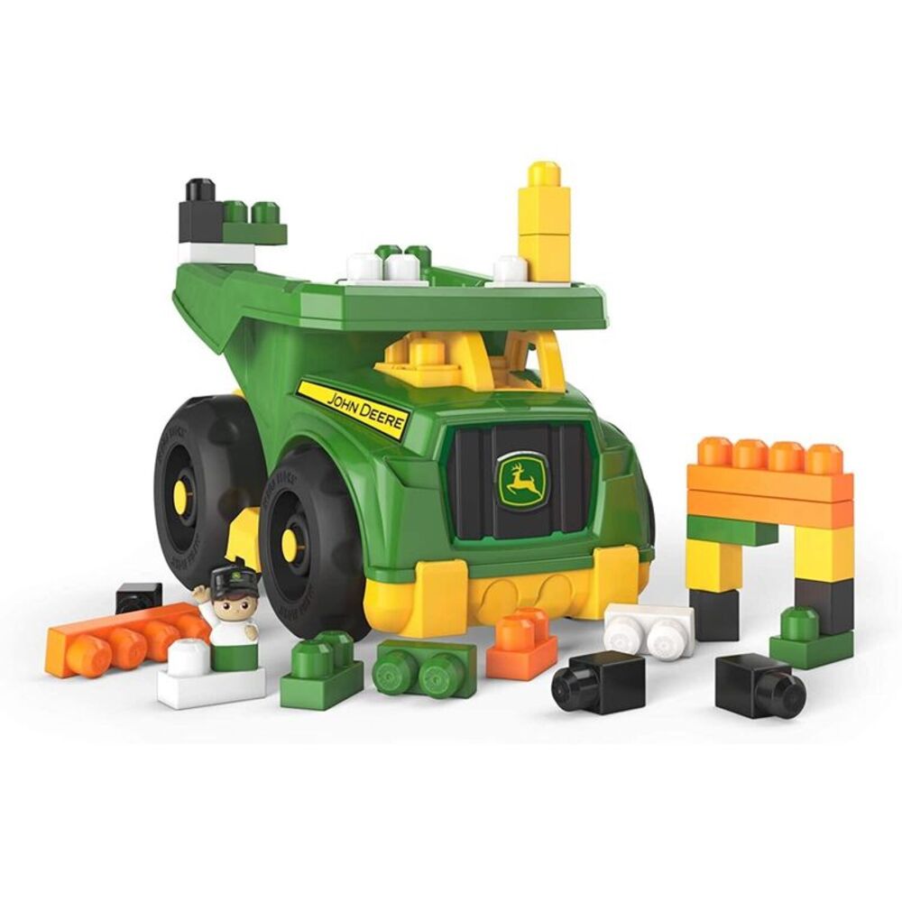 MEGA BLOKS First Builders John Deere: Large Dump Truck, 25 Piece Toddler Buiding